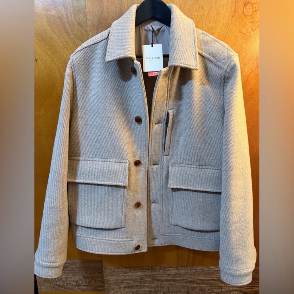 Bugatchi Light Tan Wool Jacket